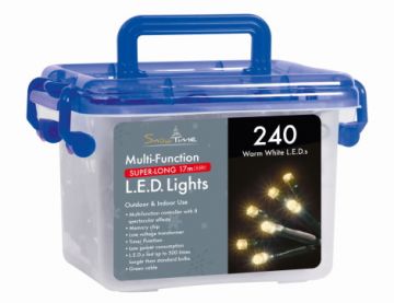 240 Warm White LED Multi-Function Lights with Timer