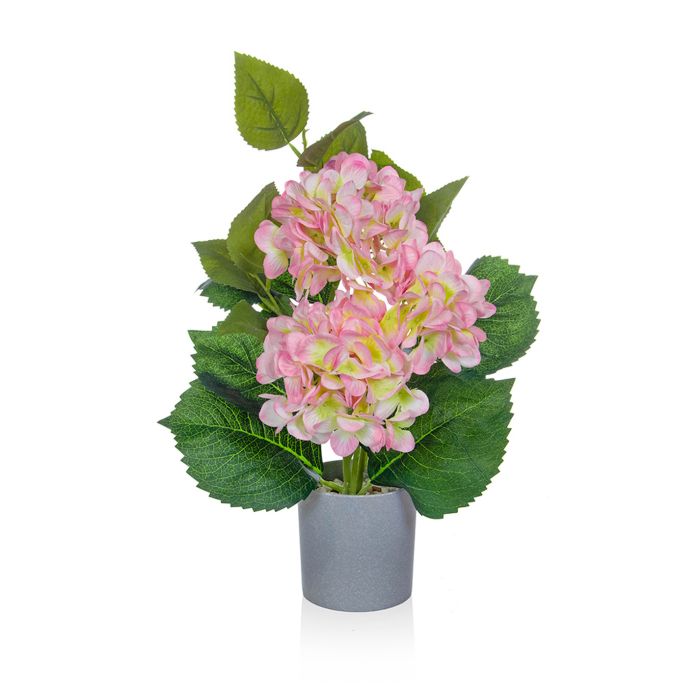 45cm Hydrangea Pink in Grey Pot main product photo