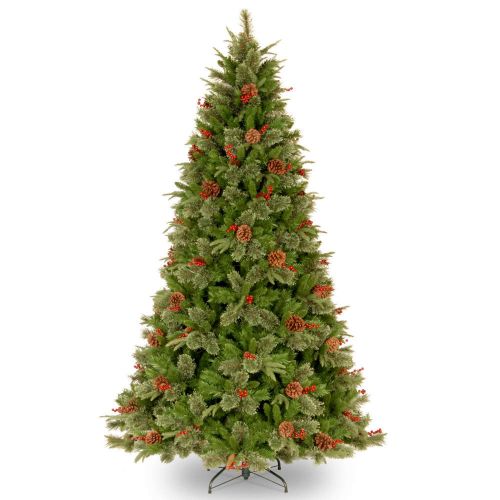 7ft (210cm) Colonial Fir Artificial Christmas Tree with Berries and Cones
