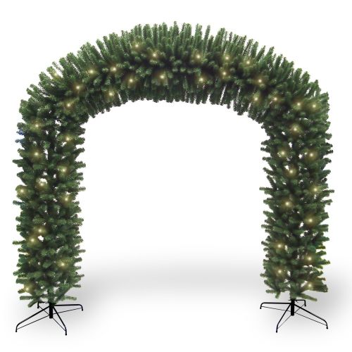 8ft (240cm) Pre-Lit Promo Archway in Metal Folding Stand with 900 Warm White LEDs