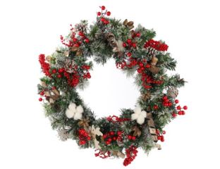 20" (50cm) Wreath with Berries and Deer 