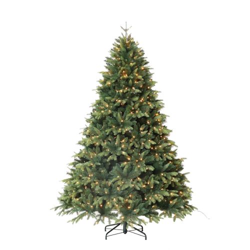 7ft (210cm) Prelit Hard Needle Artificial Christmas Tree - 750 LEDs Dual Colour Lights with 10 Functions