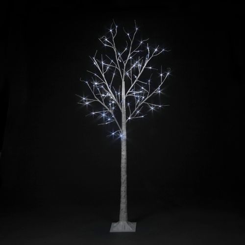 6ft (180cm) Birch Light Tree with 96 Ice White LEDs