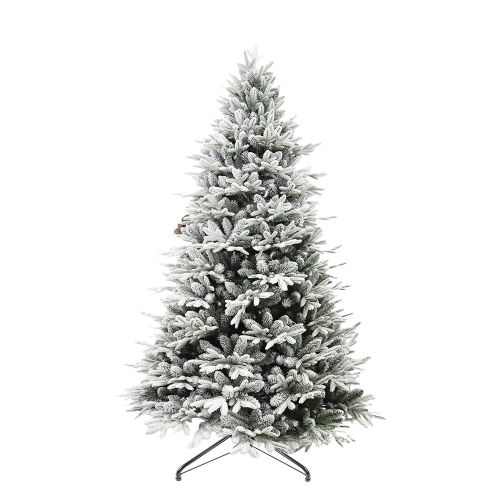 9ft (275cm) Prelit Mixed Flocked Artificial Christmas Tree - 970 Warm White LEDs