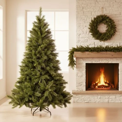 7 ft (210 cm) Kateson Fir Christmas Tree Bundle with Wreath & Garland