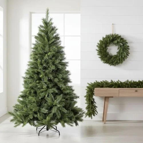7.5 ft (225 cm) Kateson Fir Christmas Tree Bundle with Wreath & Garland